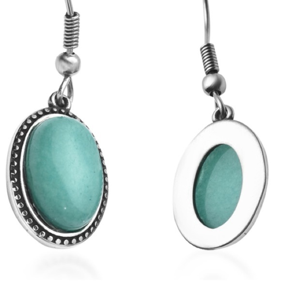 NWT Premium Russian Amazonite, stainless steel dangle earrings - Picture 3 of 6